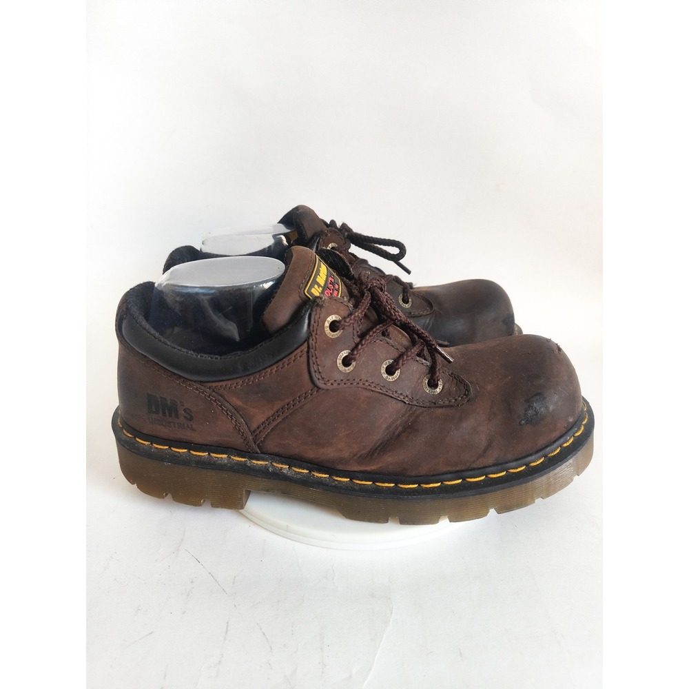 Dr. Martens Work Boots Size 11 Steel Toe Shoes Industrial Brown Winch Leather